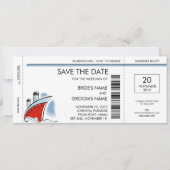 Kreuzfahrtschiff Save the Date Einladungen (Vorderseite)