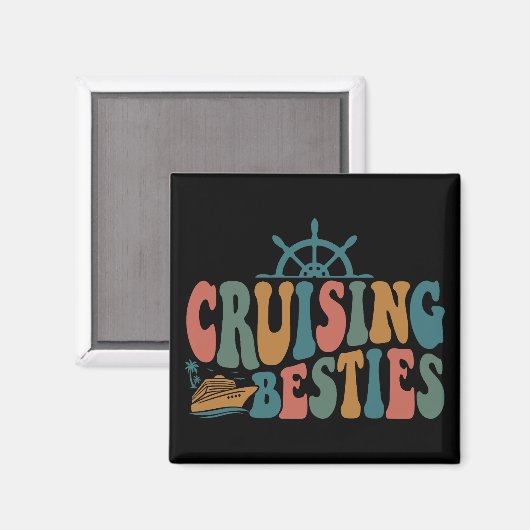 Kreuzfahrtschiff Schifffahrt Besties Vintage Trave Magnet (Vorderseite/Rückseite)
