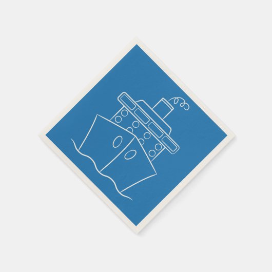 Kreuzfahrtschiff Serviette (Ecke)