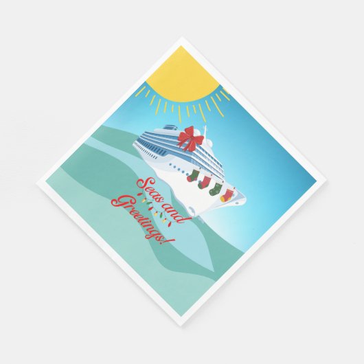 Kreuzfahrtschiff Serviette (Ecke)
