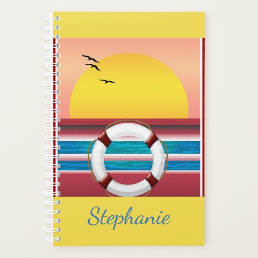 Kreuzfahrtschiff Sonnenuntergang Custom Day Planne Planer (Vorderseite)