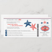 Kreuzfahrtschiff Starfish Boarding Hochzeit Einladung (Vorne/Hinten)