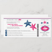 Kreuzfahrtschiff Starfish Boarding Hochzeit Einladung (Vorne/Hinten)