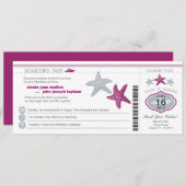 Kreuzfahrtschiff Starfish Boarding Hochzeit Einladung (Vorne/Hinten)