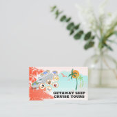 Kreuzfahrtschiff | Tropische Bäume Visitenkarte (Stehend Vorderseite)