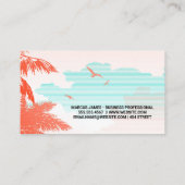 Kreuzfahrtschiff | Tropische Bäume Visitenkarte (Rückseite)