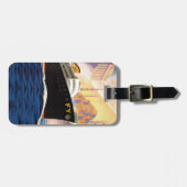 Kreuzfahrtschiff und Anker Gepäckanhänger (Vorderseite horizontal)