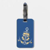 Kreuzfahrtschiff und Anker Gepäckanhänger (Rückseite vertikal)