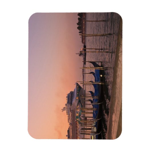 Kreuzfahrtschiff und Gondeln in der Nähe von Grand Magnet (Vertikal)