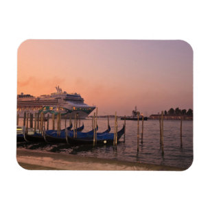 Kreuzfahrtschiff und Gondeln nahe dem Grand Canal, Magnet