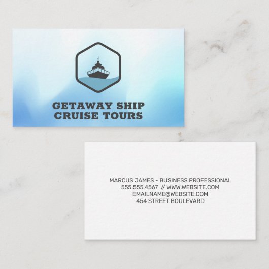 Kreuzfahrtschiff Visitenkarte (Vorne/Hinten)