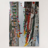 Kreuzfahrtschiffe an der Anlegestelle, Porto, Port Puzzle (Vertikal)