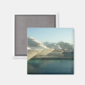 Kreuzfahrtschiffe bei Sonnenaufgang Magnet (Vorderseite/Rückseite)