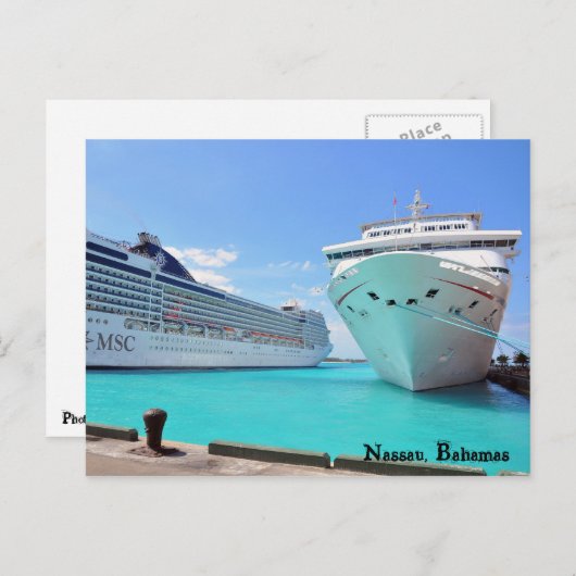 Kreuzfahrtschiffe im Hafen Postkarte (Vorne/Hinten)
