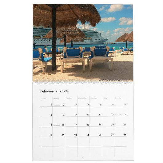 Kreuzfahrtschiffe im Karibischen Kalender 2024 (Feb 2026)