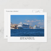 Kreuzfahrtschiffe in Istanbul Postkarte (Vorne/Hinten)