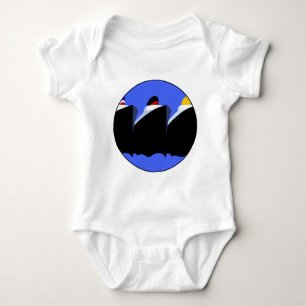 Kreuzfahrtschiffe Vintage Poster Ocean Liner Baby Strampler