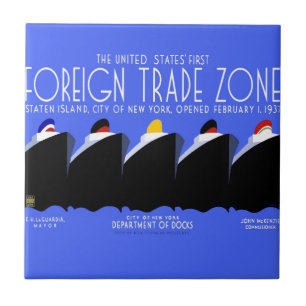 Kreuzfahrtschiffe Vintage Poster Ocean Liner Fliese