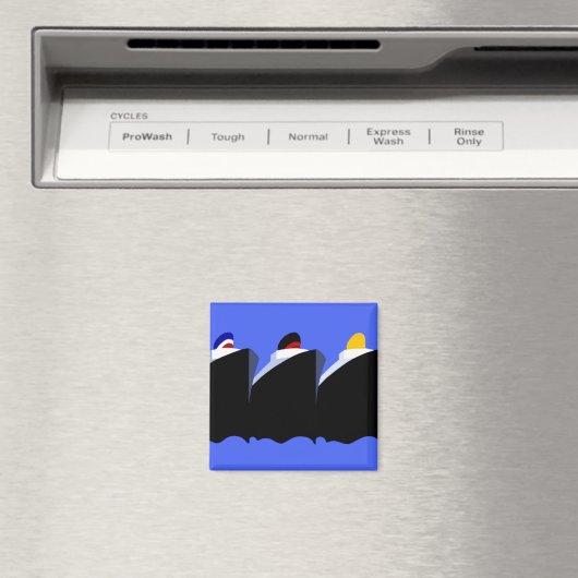 Kreuzfahrtschiffe Vintage Poster Ocean Liner Magnet (In Situ (Geschirrspüler))