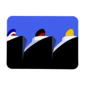 Kreuzfahrtschiffe Vintage Poster Ocean Liner Magnet (Horizontal)