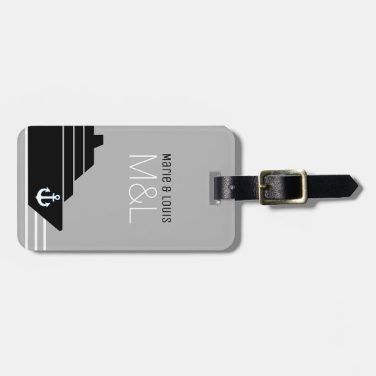 Kreuzfahrtschifffahrt personalisiert gepäckanhänger (Vorderseite horizontal)