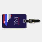 Kreuzfahrtschifffahrt personalisiert gepäckanhänger (Vorderseite horizontal)