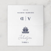 Kreuzfahrtschifffahrt Platzkarte (Außenseite Aufgefaltet)