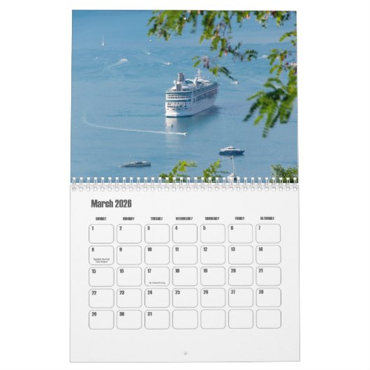 Kreuzfahrtschifffahrtskalender Kalender (Mär 2026)