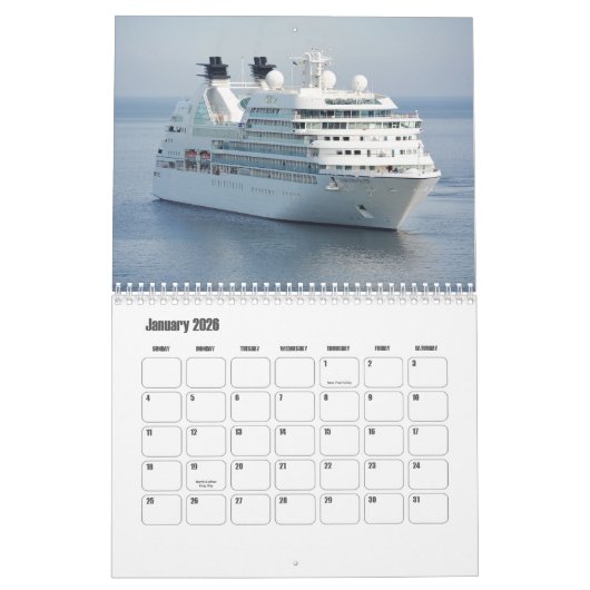 Kreuzfahrtschifffahrtskalender Kalender (Jan 2026)