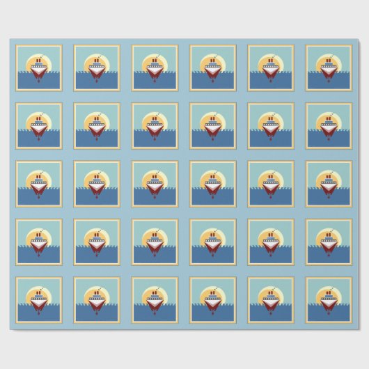 Kreuzfahrtschiffpapier Geschenkpapier (Flach)