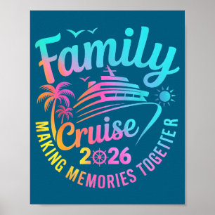 Kreuzfahrtsteam 2026 Sommerferien passende Familie Poster