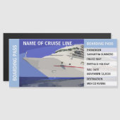 Kreuzfahrttüren Boarding Pass Personalisiert Magnetkarte (Vorne/Hinten)