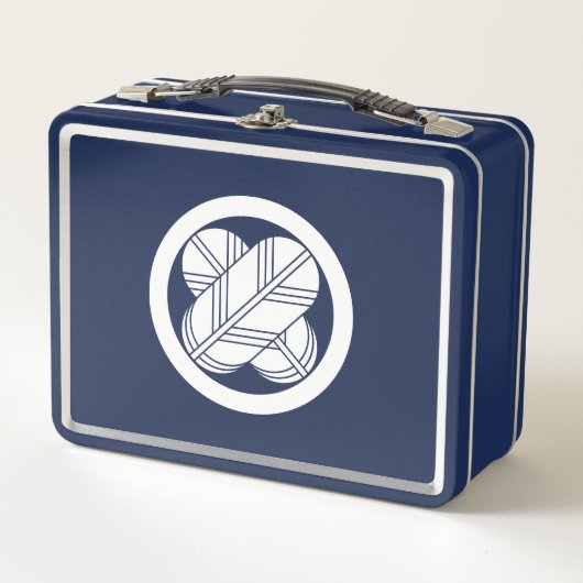 Kreuzfedern im Kreis Metall Lunch Box (Vorderseite)