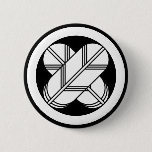 Kreuzfedern in einem Kreis Button