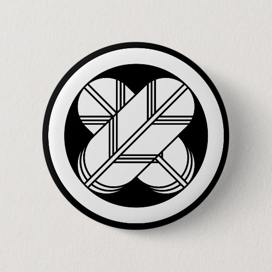 Kreuzfedern in einem Kreis Button (Vorderseite)