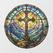 Kreuzfensterklammer Fensteraufkleber (Blatt)