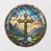 Kreuzfensterklammer Fensteraufkleber (Blatt)