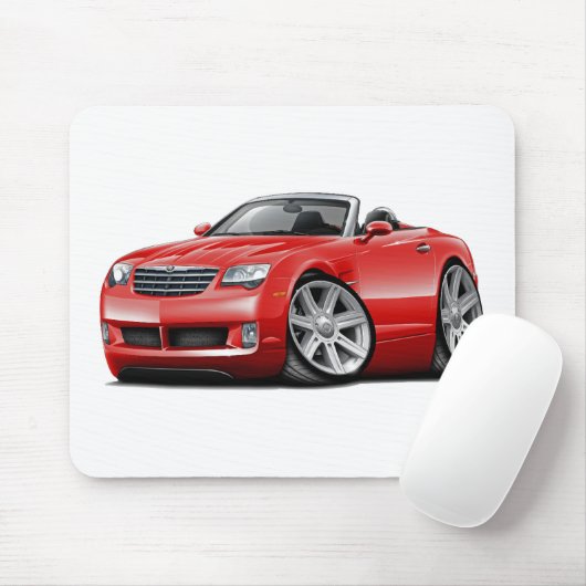 Kreuzfeuer-rotes Kabriolett Mousepad (Mit Mouse)