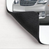 Kreuzfeuer-silbernes Kabriolett Mousepad (Ecke)