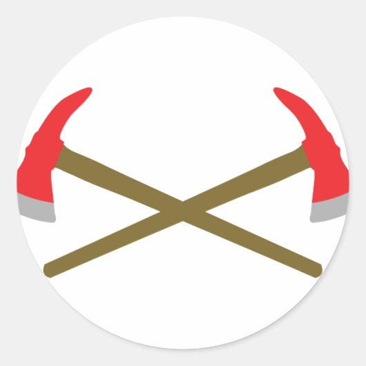 Kreuzfeuerwehr Runder Aufkleber (Vorderseite)