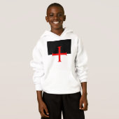 Kreuzflagge der mittelalterlichen Ritter Templar Hoodie (Vorne ganz)