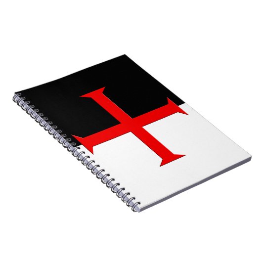Kreuzflagge der mittelalterlichen Ritter Templar Notizblock (Rechte Seite)