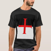 Kreuzflagge der mittelalterlichen Ritter Templar T-Shirt (Vorderseite)