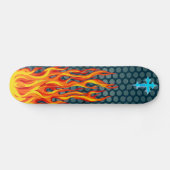 Kreuzflammen Skateboard (Horizontal)