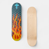 Kreuzflammen Skateboard (Vorderseite)