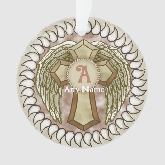 Kreuzflügel-Monogramm Ornament (Vorderseite)