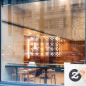 Kreuzförmige quadratische Fliesen Fensterverkleidu Fensteraufkleber (Café-Fenster)