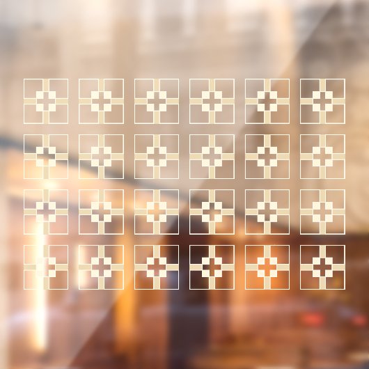 Kreuzförmige quadratische Fliesen Fensterverkleidu Fensteraufkleber (Blatt 2)