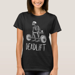 Kreuzheben Skelett Workout Halloween Gewichtheben T-Shirt