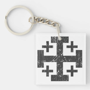 Kreuzheiliges Landgrundes-Symbol Jerusalem P Schlüsselanhänger